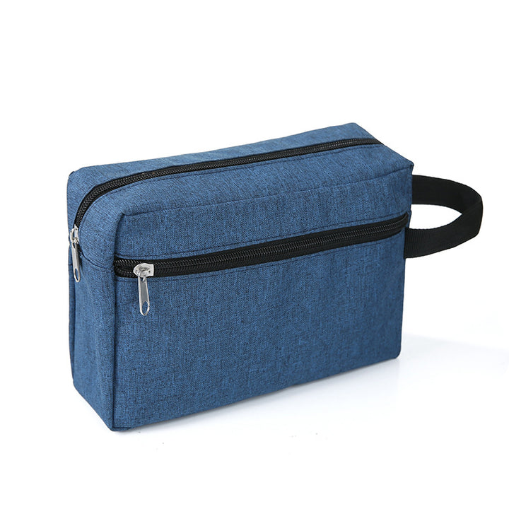 Cosmetic bag with multiple compartments and secure zipper Bowlift