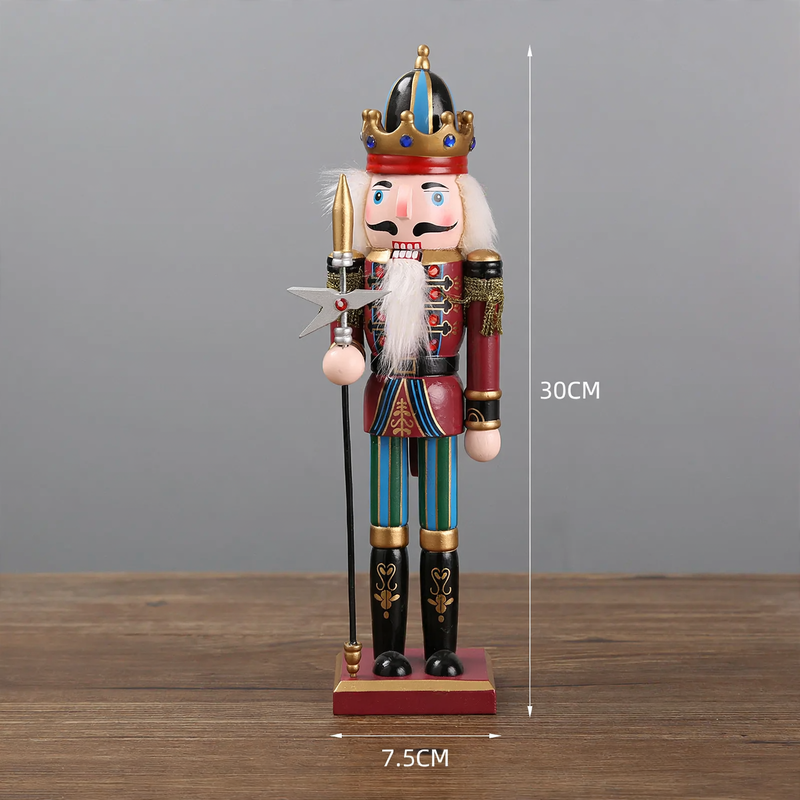 Nutcracker figure made of pine wood