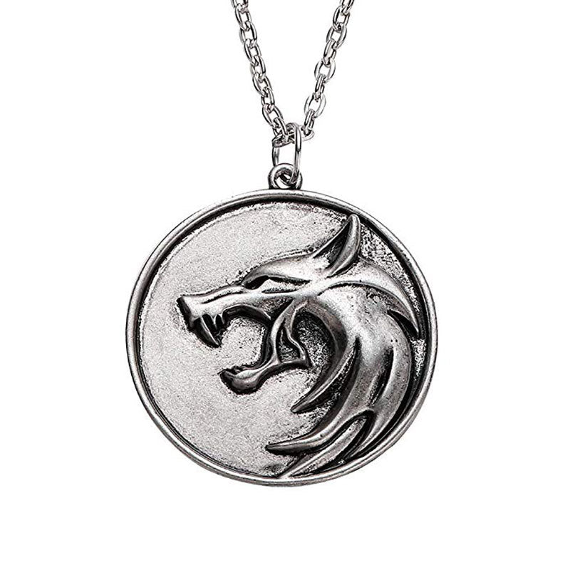 Wolf Emblem Pendant Necklace Bowlift