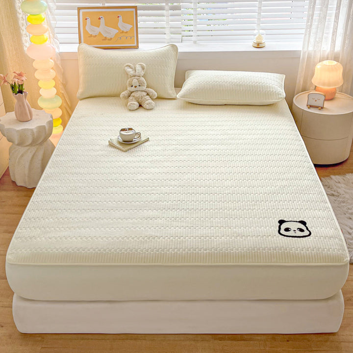 Fitted sheet with quilting, cotton, 1.8 m