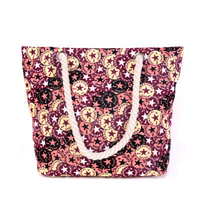 Large shopping bag with colorful ethnic pattern Bowlift