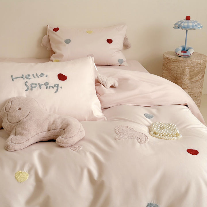 Children's bedding set, cotton, cartoon motif
