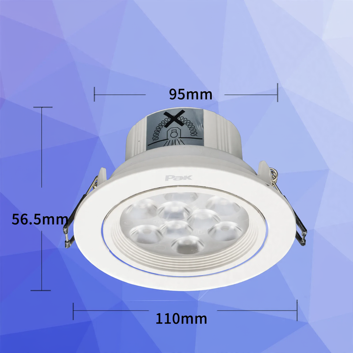 LED recessed spotlight 3–12 W, plastic