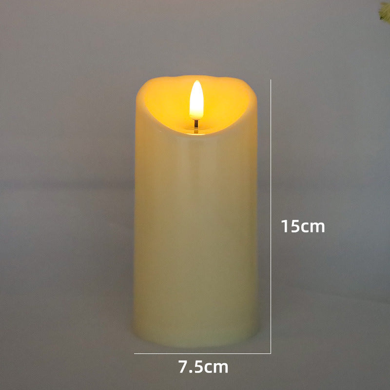 LED Real Wax Look Candle with Movable Flame
