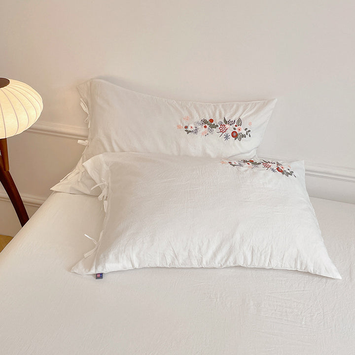 Bedding set, 4-piece, linen-cotton, autumn
