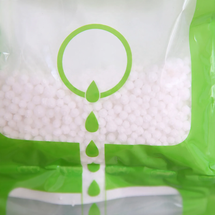 Hanging dehumidifier bag with calcium chloride