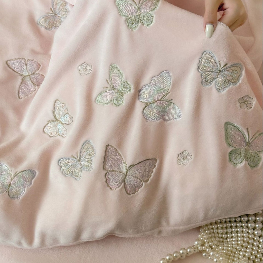 Milk fiber bedding set, four pieces, winter