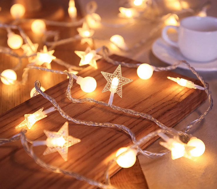LED string lights for atmospheric decoration