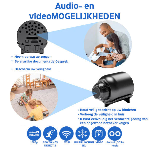 BowLift | Compact Full HD Wireless Security Camera with 160-Degree Angle, Night Vision and 72-Hour Battery Life for Home Security