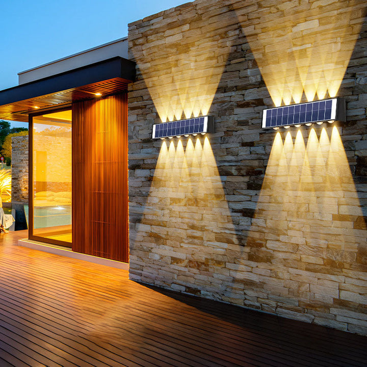BowLift | Modern Simplicity Solar Waterproof Rectangular ABS PMMA LED Wall Light Lamp For Outdoor Patio