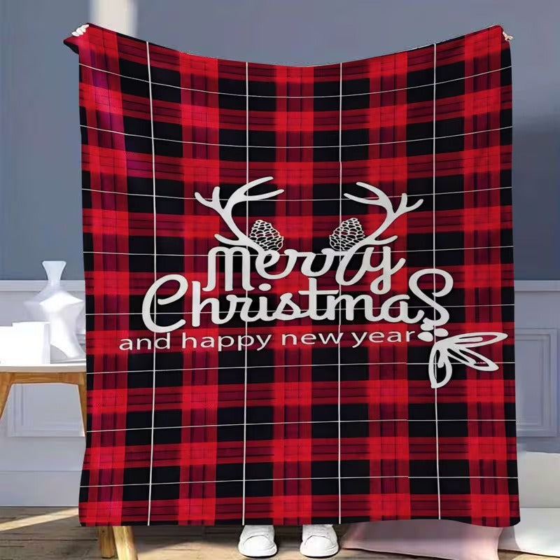 Fleece wool blanket with digital print, 230 g