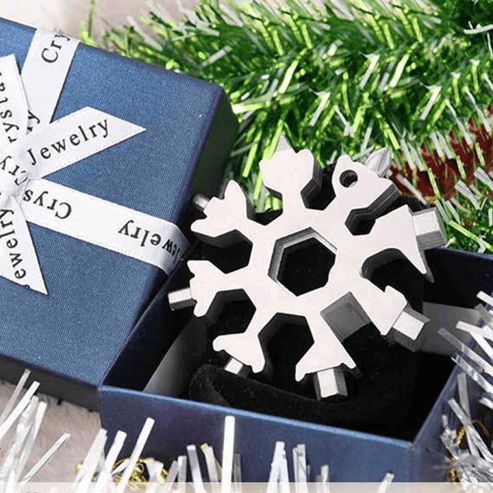 BowLift | Snowflake - MultiTool 18-in-1 Stainless Steel Portable for Outdoor Adventures