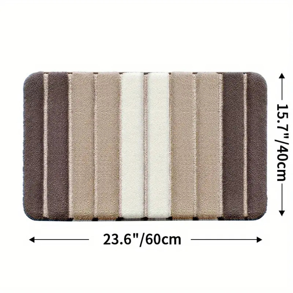 BowLift | Lumiere Striped Absorbent Bath Mat