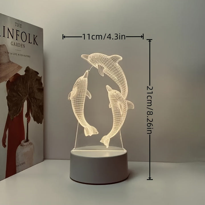 GeoDolphin - Trendy 3D Illusion Table Lighting Bowlift