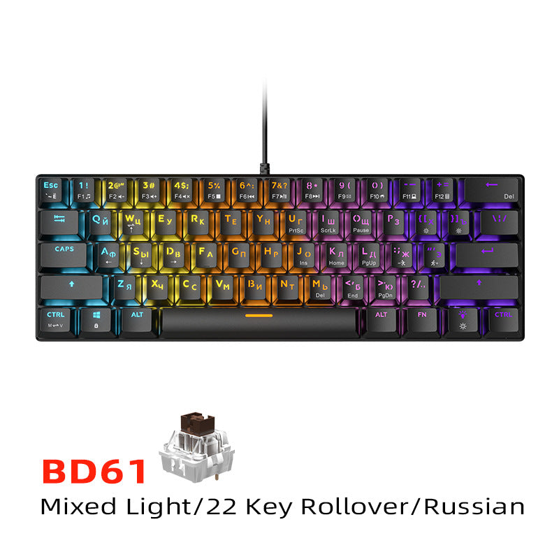 Mechanical keyboard with RGB lighting