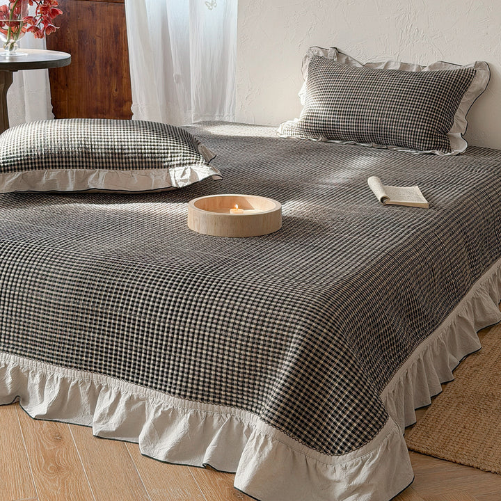 Cotton daybed cover, 1.5 m, check pattern
