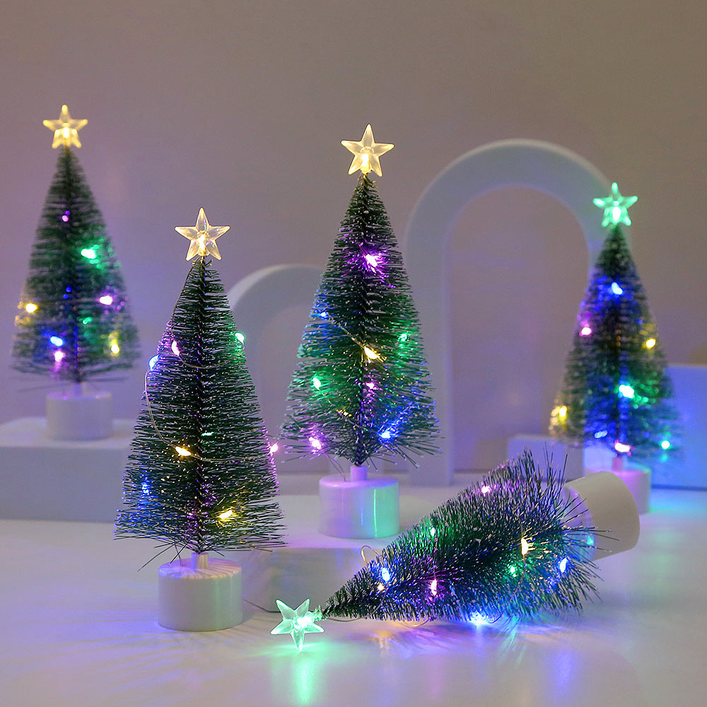 LED Christmas tree with color change, 17 cm