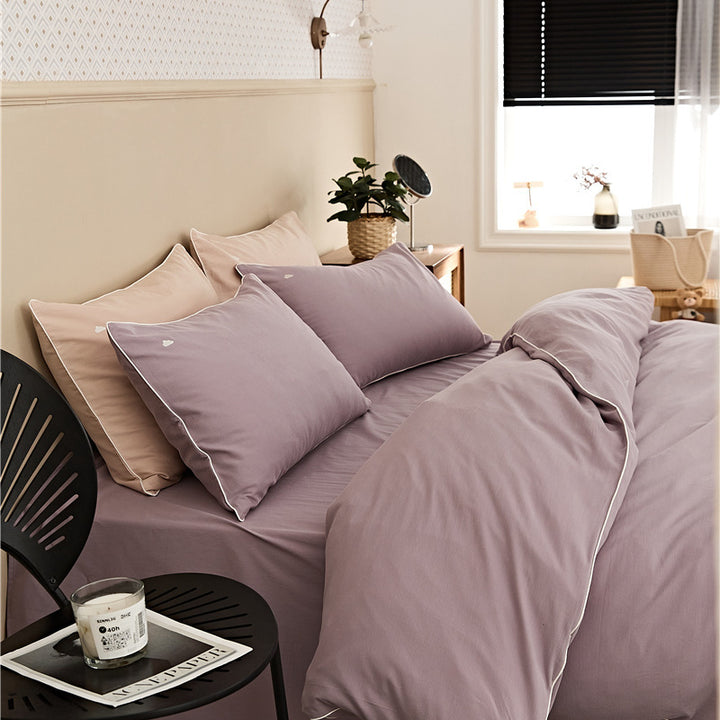 Premium cotton bedding set, brushed, modern and simple