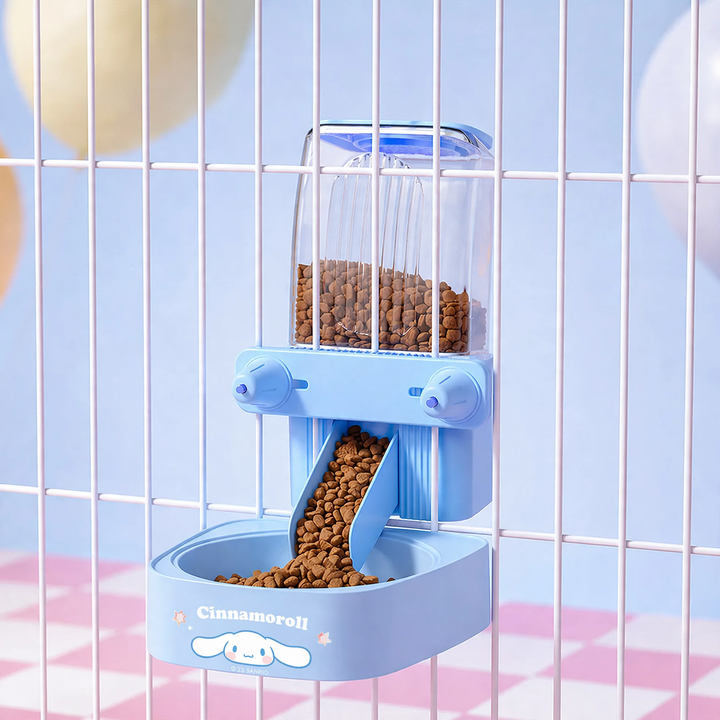 Hanging water and food bowl dispenser for pets