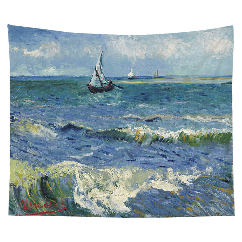 Large Decorative Starry Night Inspired Cotton Wall Tapestry