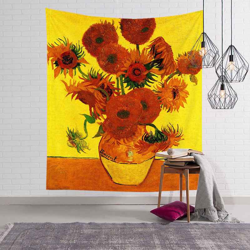 Large Decorative Starry Night Inspired Cotton Wall Tapestry