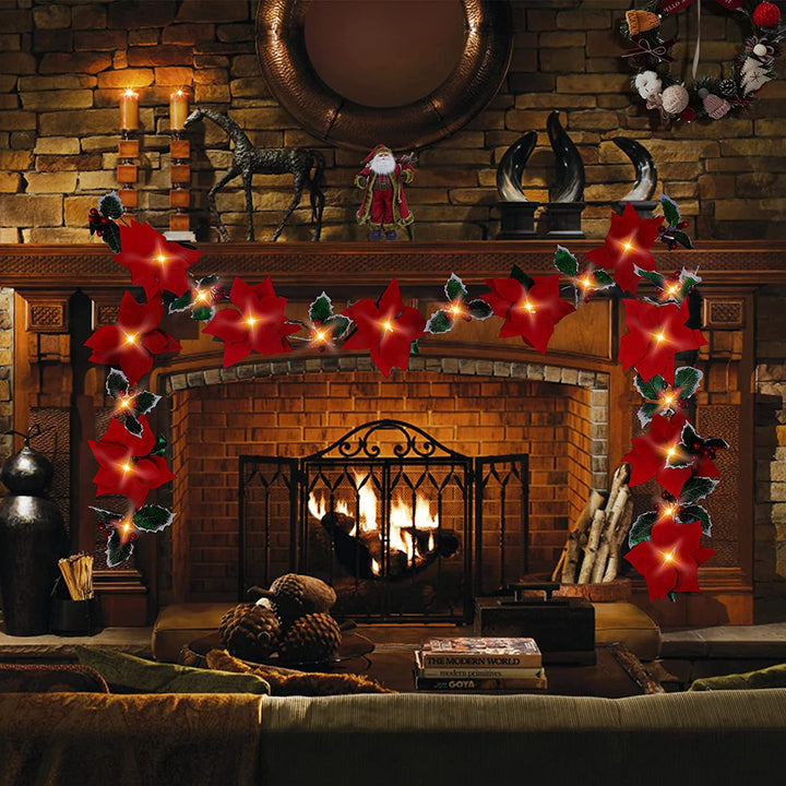 LED string lights with Christmas stars