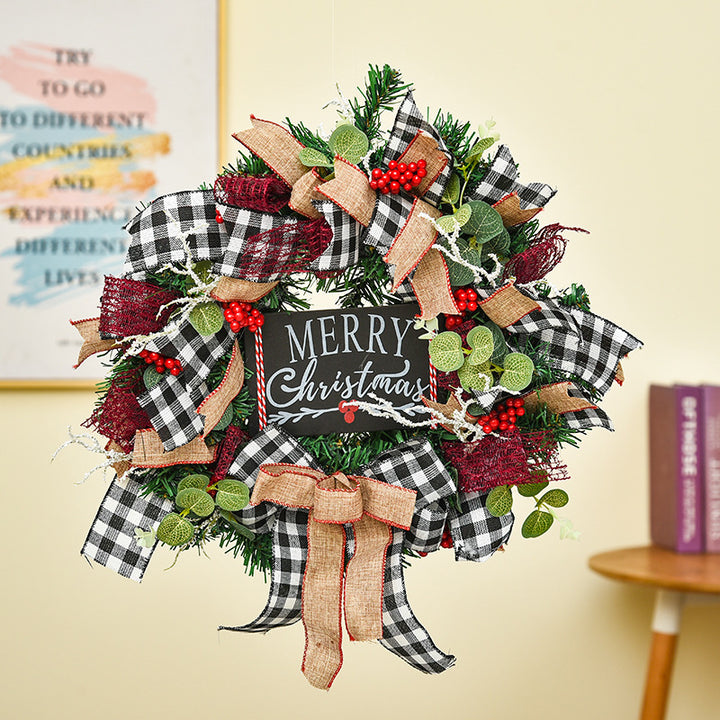 Christmas wreath made of polyester and PVC