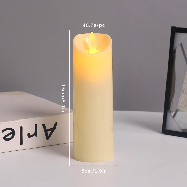 LED Real Wax Candle with Flickering Effect and Remote Control