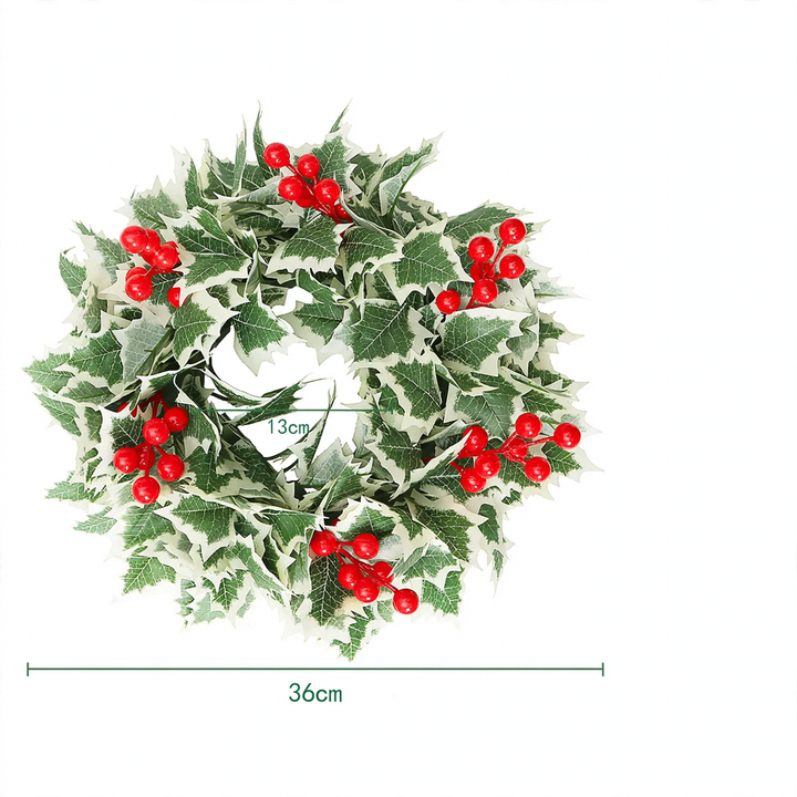 Artificial Christmas wreath in country house style