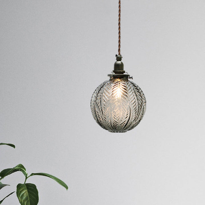 BowLift | Pendant Light with Vintage Glass Globe Shade