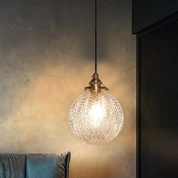 BowLift | Pendant Light with Vintage Glass Globe Shade