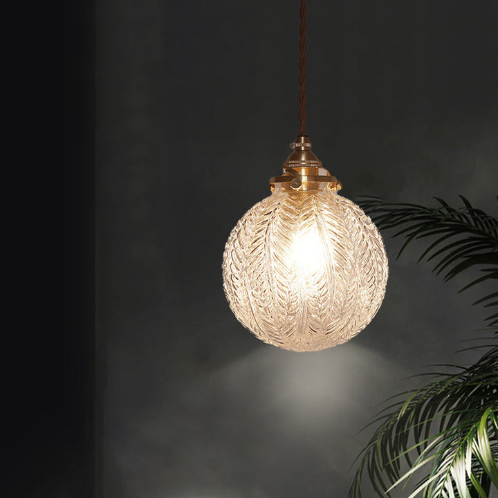 BowLift | Pendant Light with Vintage Glass Globe Shade