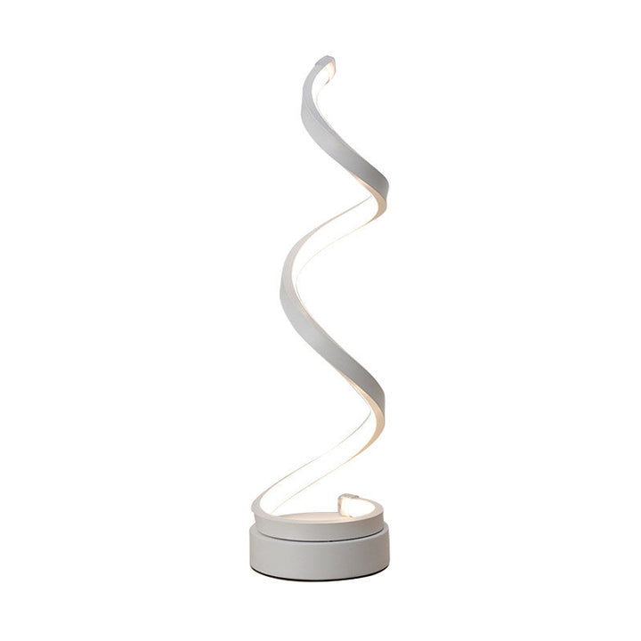 SpiraLuxe – Modern LED Table Lamp with Spiral Design Bowlift