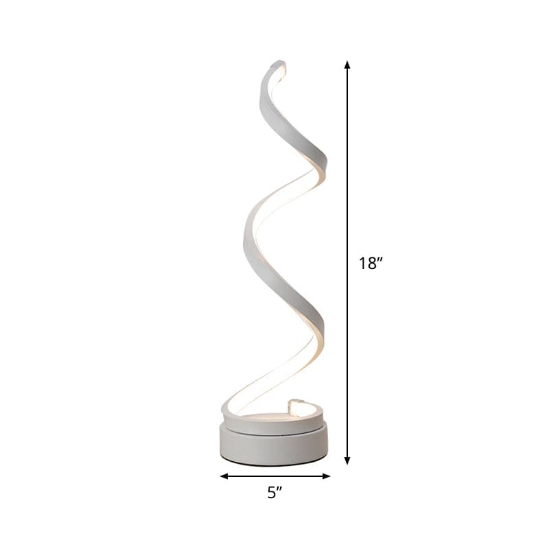 SpiraLuxe – Modern LED Table Lamp with Spiral Design Bowlift