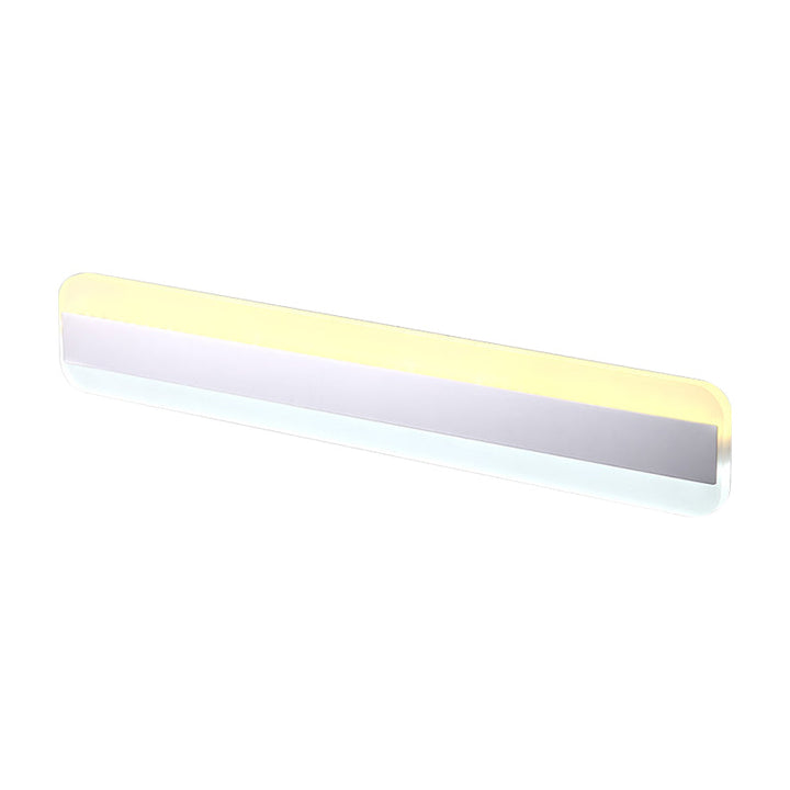 BowLift | 31.5"/39"/47" Width linear makeup mirror light modern acrylic LED bathroom light above the mirror with reflector