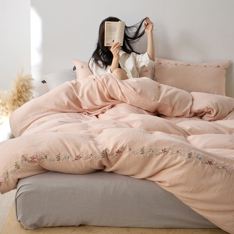 Bedding set, 4-piece, Tencel cotton, embroidery