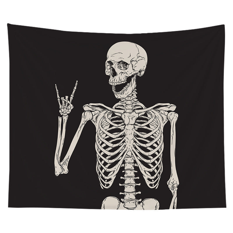 Mystical Celestial Wall Tapestry with Esoteric Hand and All-Seeing Eye Print