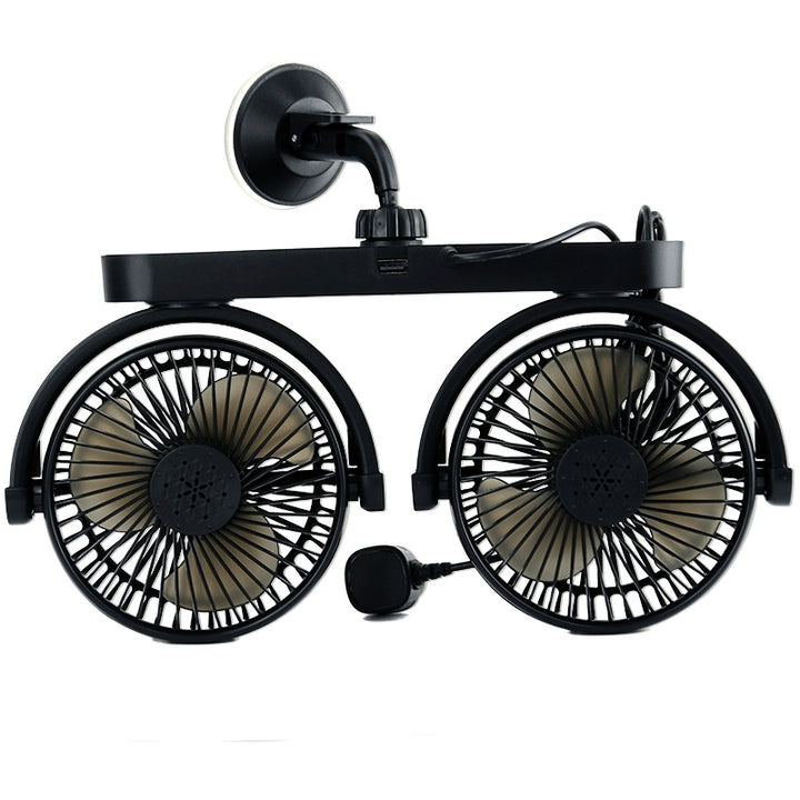 Dual-Head Suction Cup Car Cooling Fan Bowlift