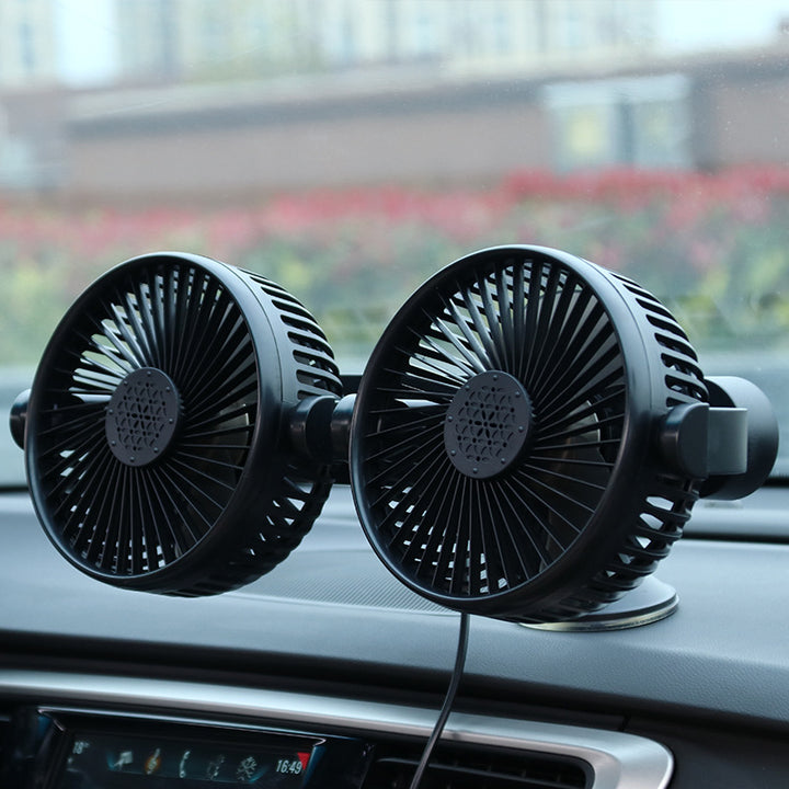 Dual-Head Suction Cup Car Cooling Fan Bowlift
