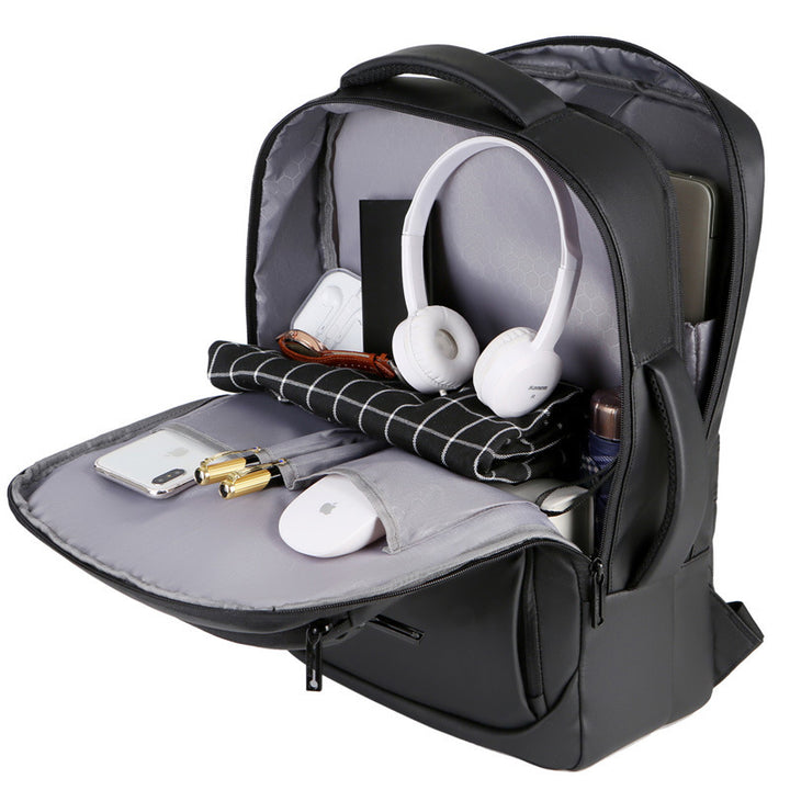 Laptop backpack with slim, waterproof design and multiple interior compartments Bowlift