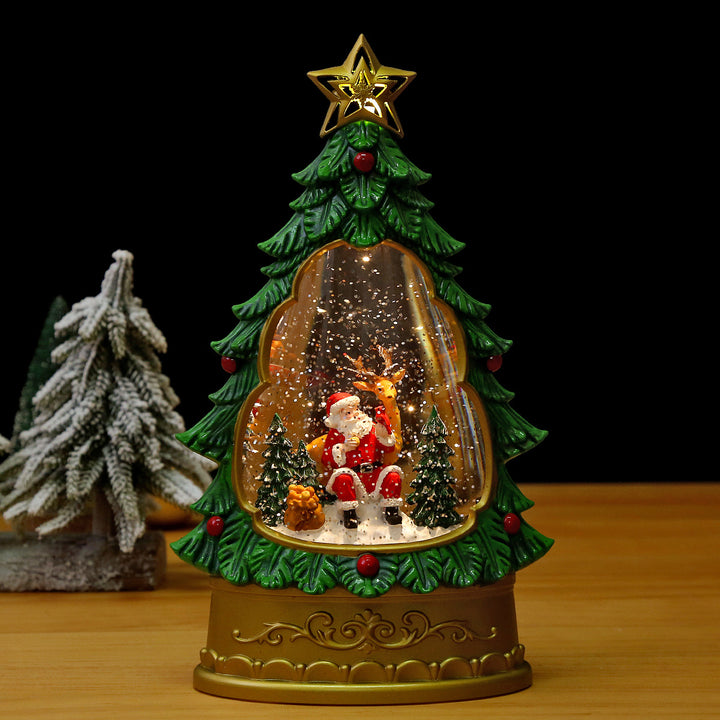 Decorative Christmas Lantern with Snow Effect and Light