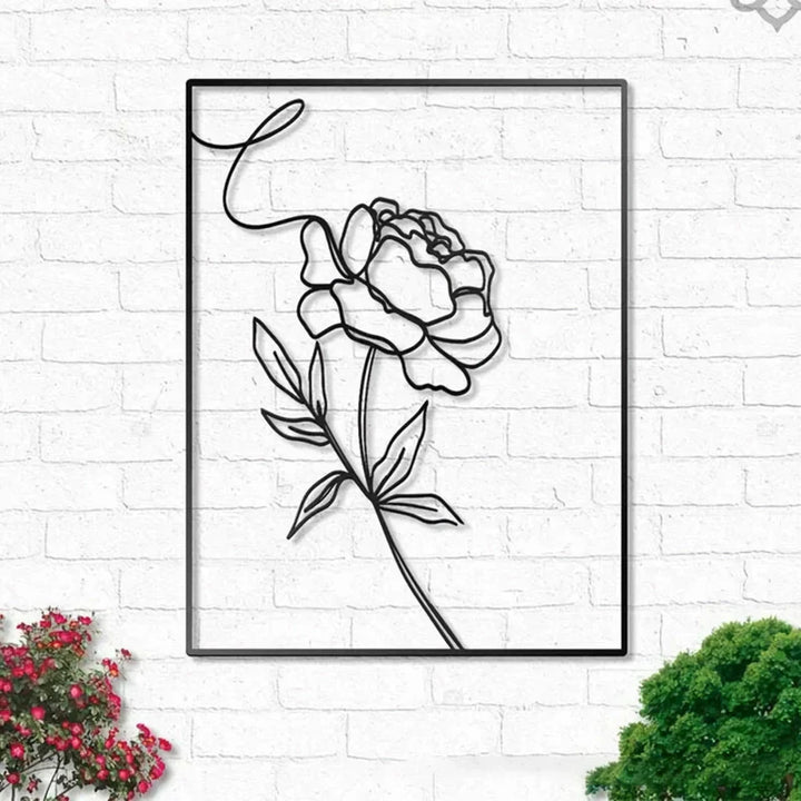 BowLift | Abstract Minimalist Rose Flower Iron Wall Decor