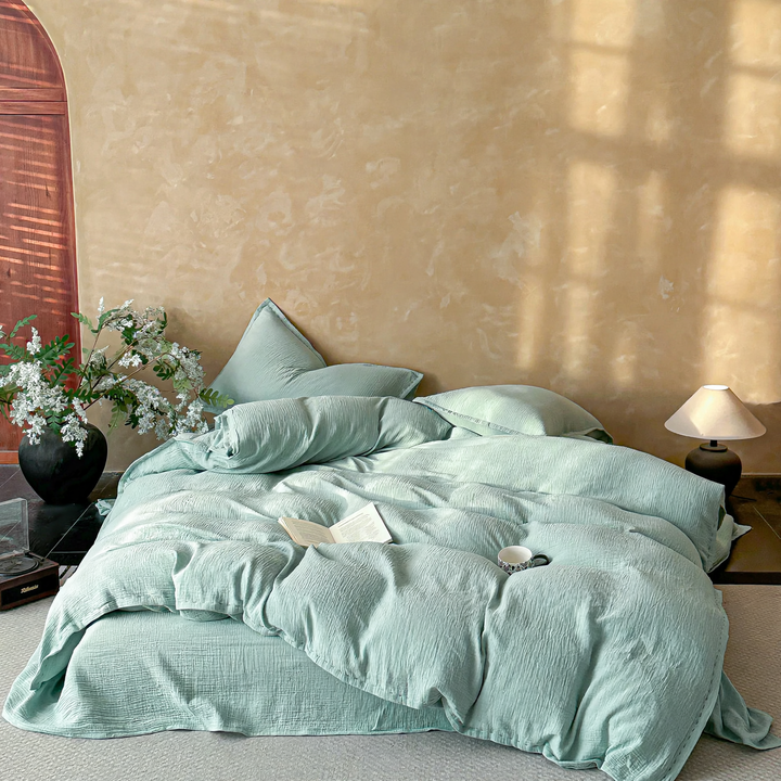 Cotton bedding set, 4-piece, double gauze