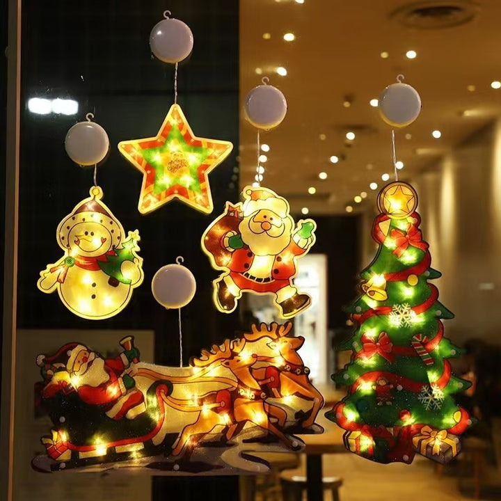 LED Christmas Suction Light for Window Decoration