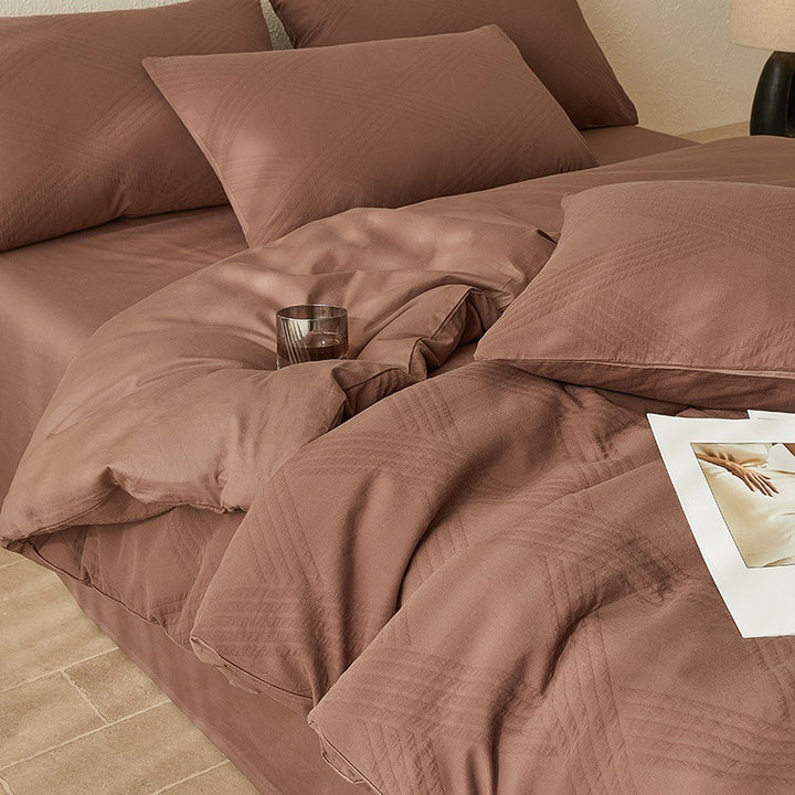 Brushed cotton bedding set, modern