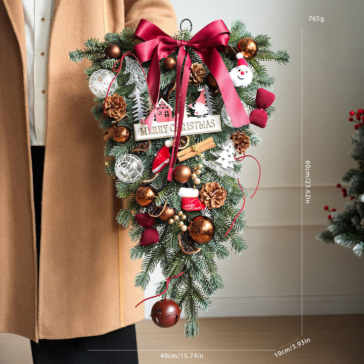 Decorative Christmas wreath with bells