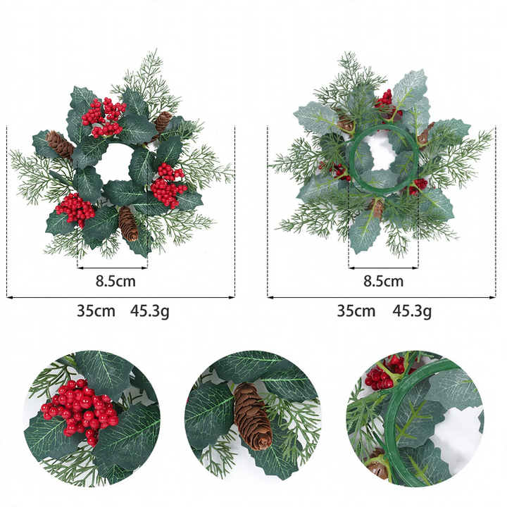 Christmas candle wreath