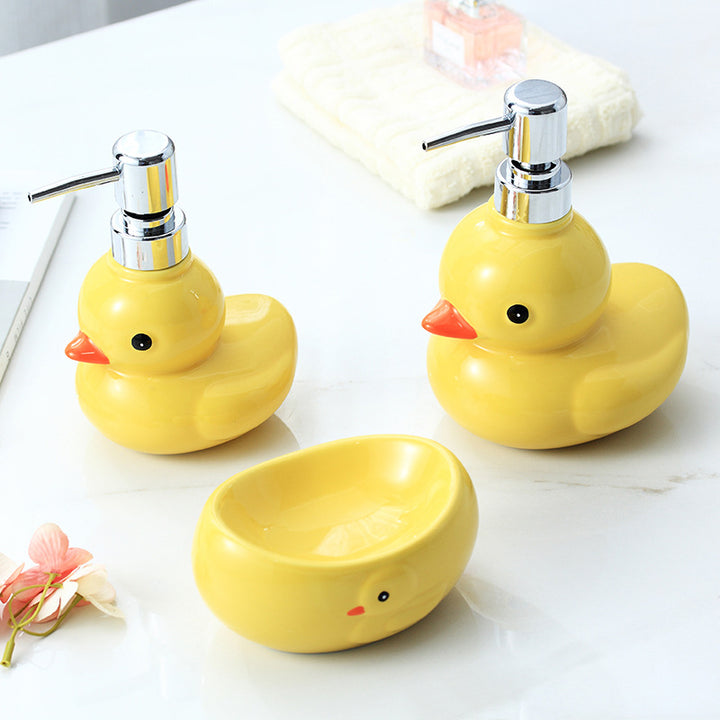 Ceramic soap dispenser with pump