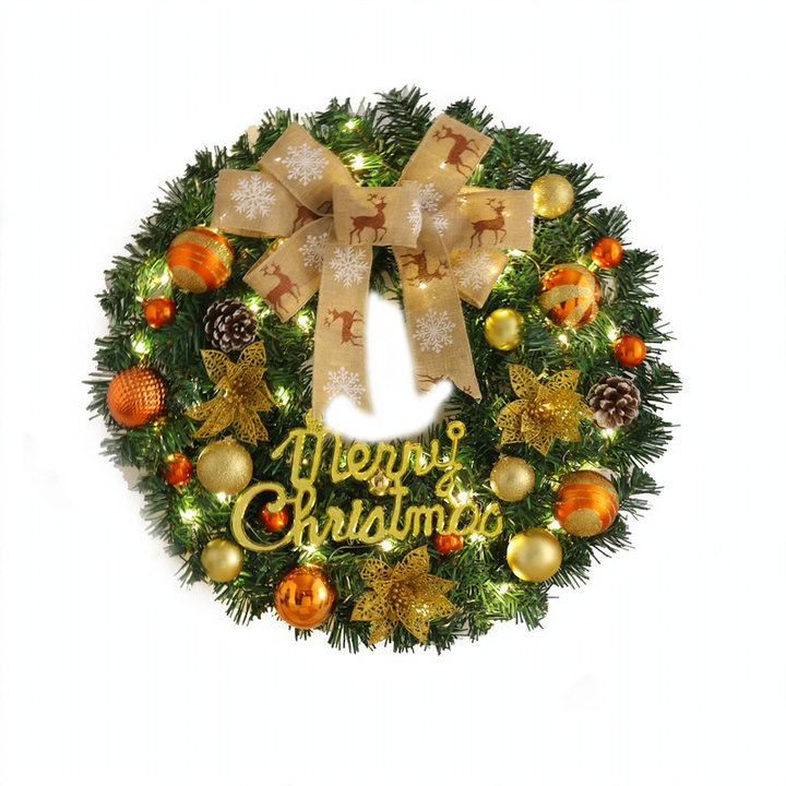 Christmas wreath made of PVC, optionally with lighting
