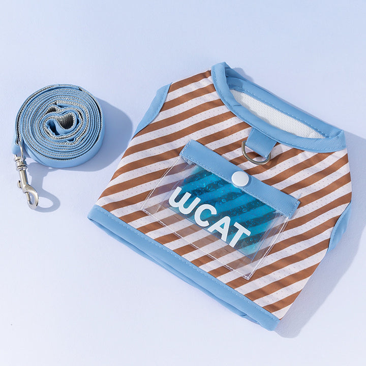 Canvas Cat Harness with Cooling Battery Option